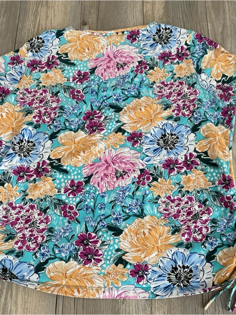 Caribbean Joe Women’s Floral Tropical Pullover Shirt Distressed Large (READ)👇 - Picture 6 of 7